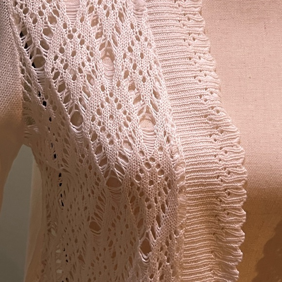 Perceptions White Medium Crocheted Cardigan - Picture 3 of 9